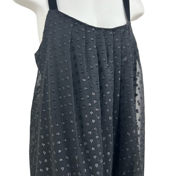 NWT 213 Industry Black Glitter Dot Mini Dress Medium - Picture 6 of 6